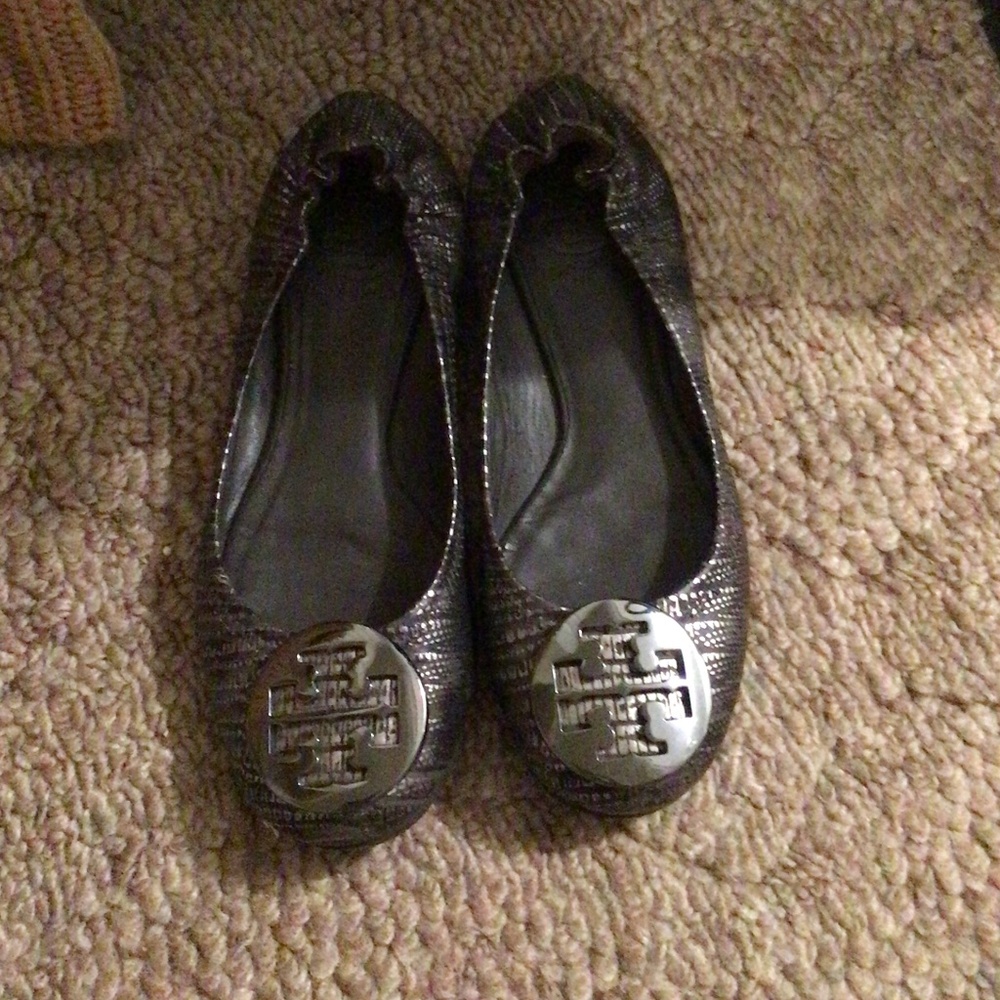 Tory Burch Python Print Flats Size 5 - image 1